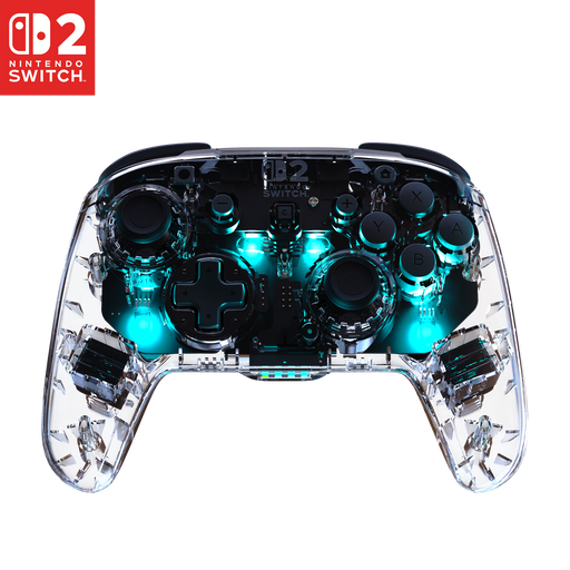 Turtle Beach - Afterglow Wireless RGB Gaming Controller for Nintendo Switch 2 Nintendo Switch Switch Lite  OLED Model - Clear