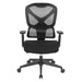 OSP Home Furnishings - High Back Mesh Back Manager’s Chair with Self-Adjusting Lumbar Support and Adjustable Arms - Black