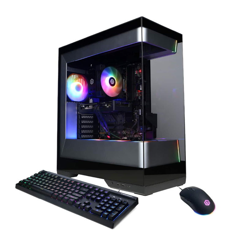 CyberPowerPC - Gaming Desktop - AMD Ryzen 7 8700F - NVIDIA GeForce RTX 5060 8GB - 16GB DDR5 - 2TB PCIe 4.0 SSD - Black
