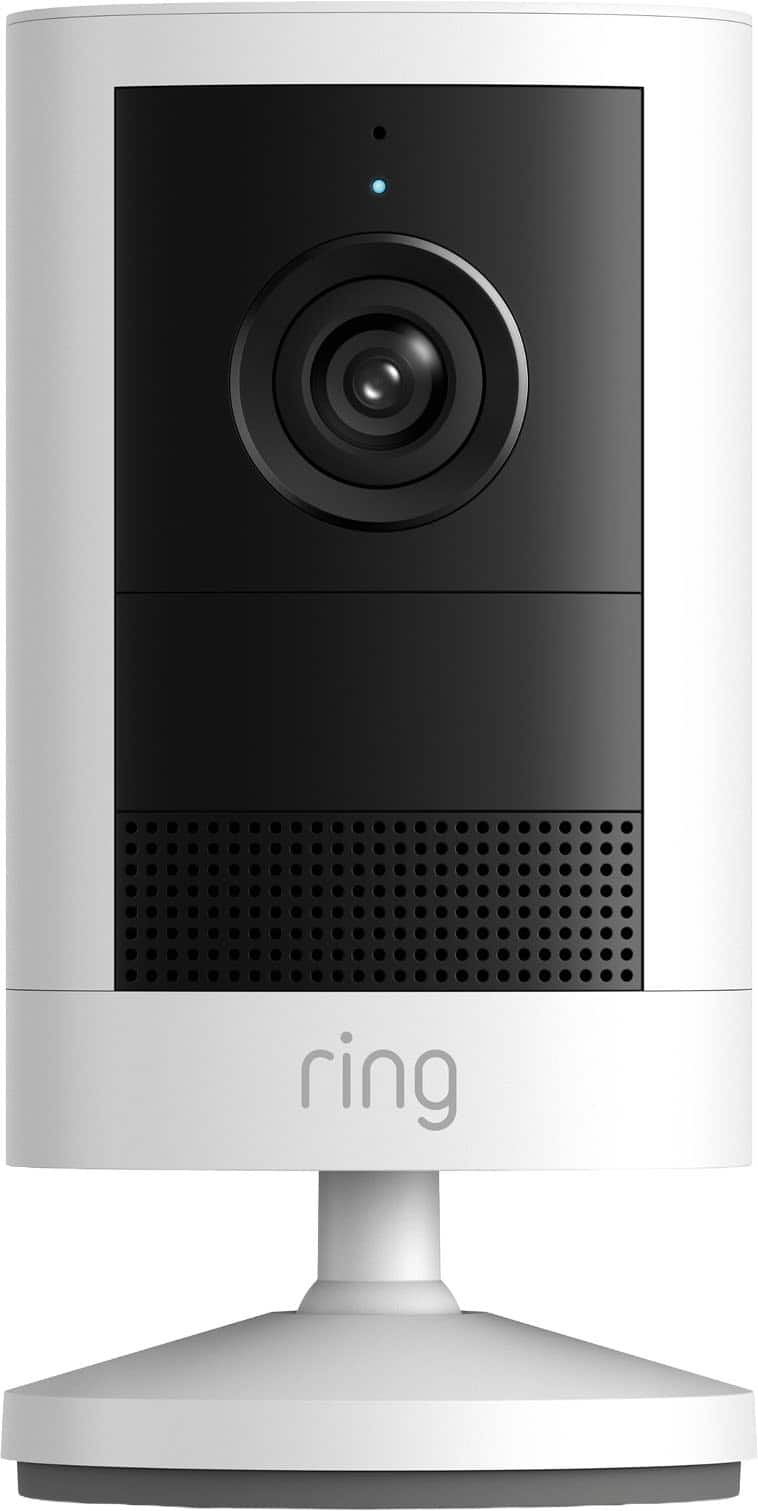 Ring - Outdoor Cam Battery (newest model) — Wide-Angle Retinal 2K Video 6x Enhanced Zoom Night Vision Wht - White