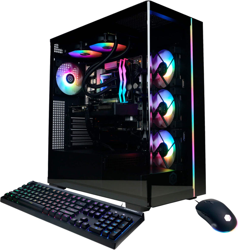 CyberPowerPC - Gaming Desktop - Intel Core Ultra 7 265F - NVIDIA GeForce RTX 5060 Ti 16GB - 32GB DDR5 - 2TB PCIe 4 SSD - Black