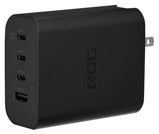 ASUS - ROG 140W USB-C GaN Charger - Supports USB Type-A and USB Type-C - Black