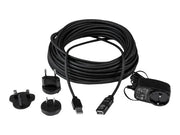 StarTech.com 15m USB 2.0 Active Extension Cable - M/F - 15 meter USB 2.0 Repeater Cable Cord - USB A Male to USB A Female - 15 m Black (USB2AAEXT15M) - USB extension cable - USB to USB - 49 ft
