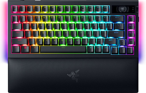 Razer - BlackWidow V4 Pro 75 Wireless Mechanical Orange Switch Gaming Keyboard with Hot-Swappable Design - Black