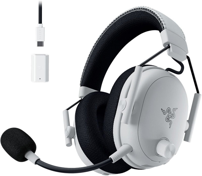 Razer - BlackShark V3 Pro ANC Wireless Over-the-Ear Gaming Headset for PC Mac Playstation Nintendo Switch Smartphone - White