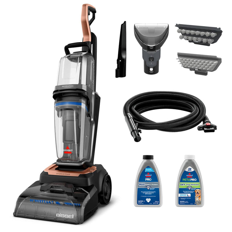 BISSELL - Revolution HydroSteam Upright Vacuum - Black / Copper Harbor
