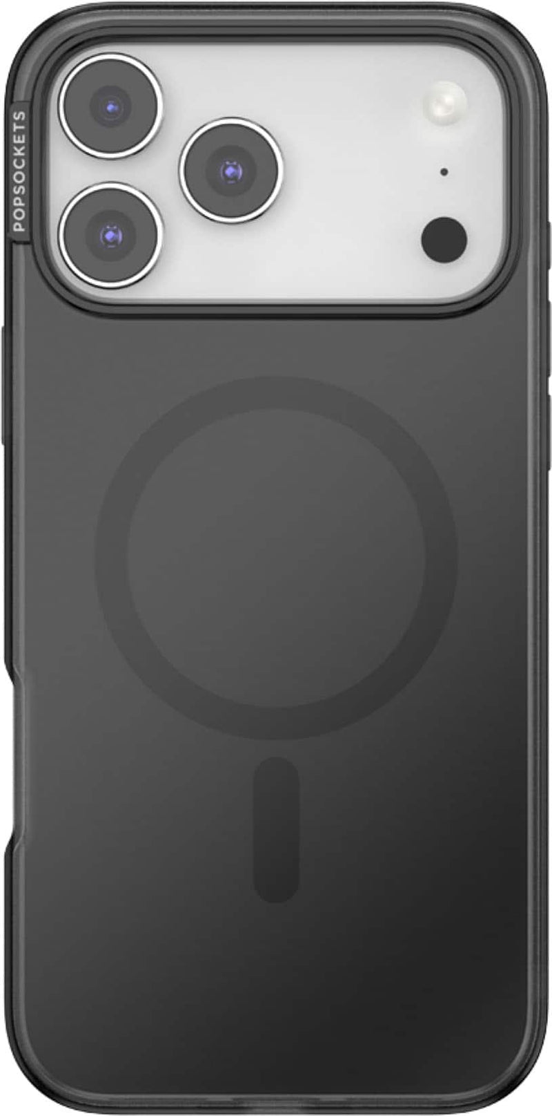 PopSockets - MagSafe PopCase for Apple iPhone 17 Pro Max Case - Black Translucent