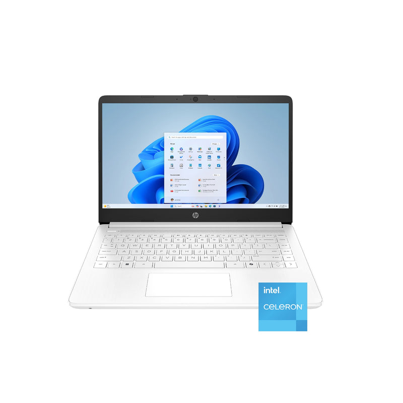 HP - 14" Laptop - Intel Celeron - 4GB Memory - 64GB eMMC - Snowflake White