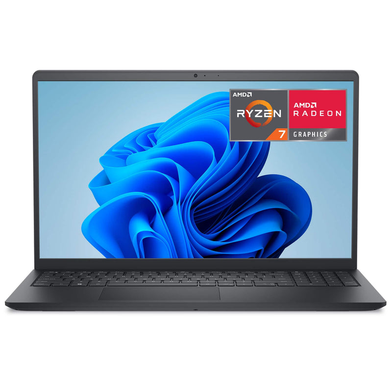Dell - 15.6" 2K Laptop - AMD Ryzen 7 7730U 2023 - 16GB Memory - 1TB Storage - Carbon Black