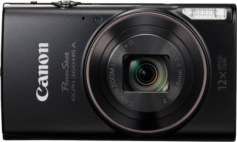 Canon - PowerShot ELPH 360 HS A Full HD Video 20.2-Megapixel Digital Camera - Black