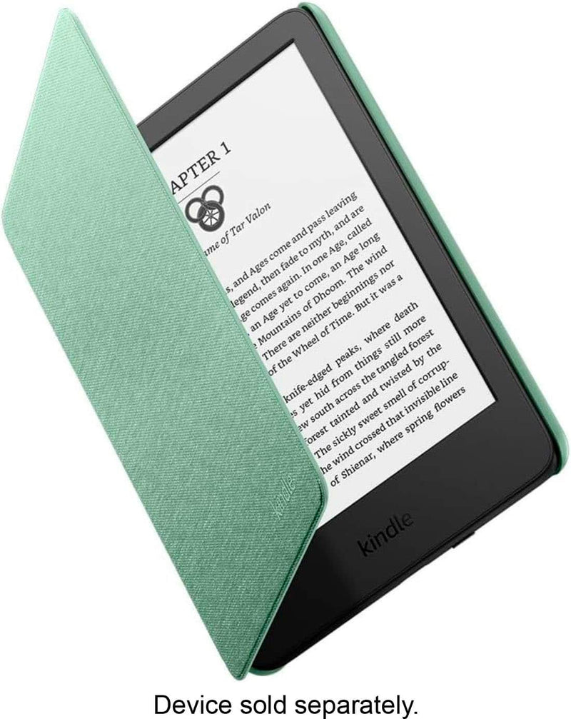 Amazon - Kindle Case Thin and Lightweight Foldable Protective Cover (does not fit Kindle Paperwhite or Colorsoft)- Fabric - Matcha