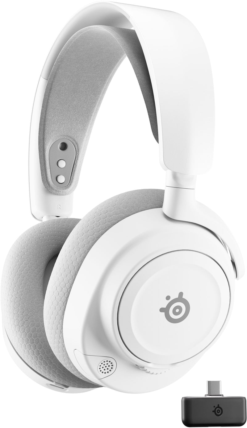 SteelSeries - Arctis Nova 7P Gen 2 Wireless Over-The-Ear Multi Gaming Headset for PS4 PS5 Switch Handheld PC - White