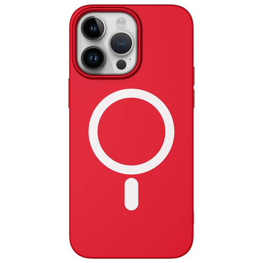 AMPD - Real Feel Soft Case with MagSafe for Apple iPhone 14 Pro - Red
