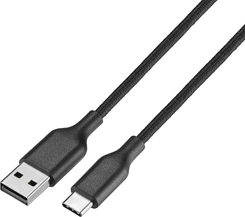 Best Buy essentials - 10' USB-C to USB Braided Charge-and-Sync Cable - Black
