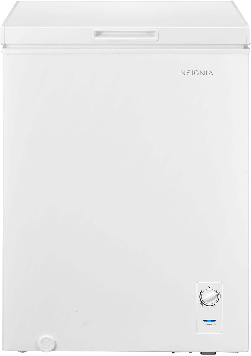 Insignia - 5 Cu. Ft. Garage-Ready Chest Freezer - White