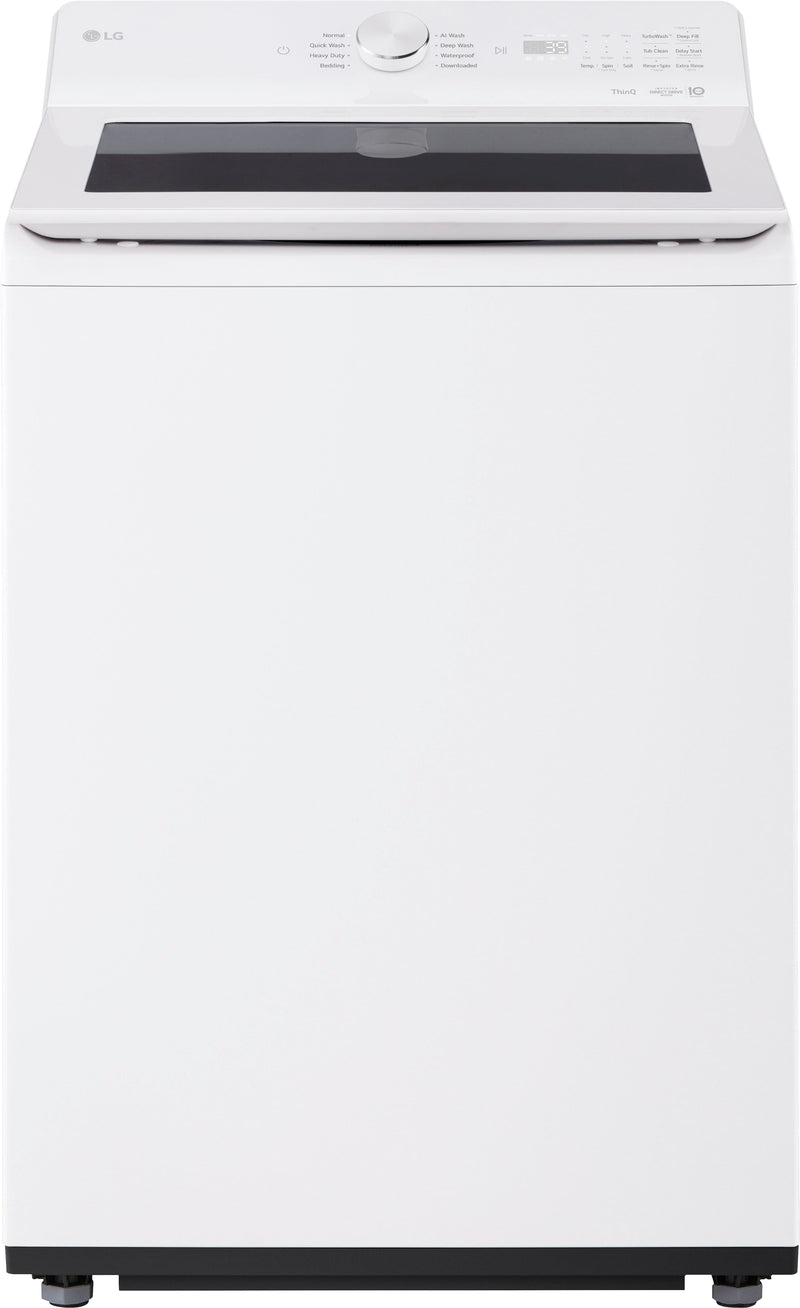 LG - 5.0 Cu. Ft. High-Efficiency Smart Top Load Washer with Easy Unload - Alpine White