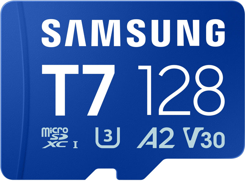 Samsung - microSDXC T7 128GB Transfer Speeds Up to 170 MB/s (MB-MB128T/WW)