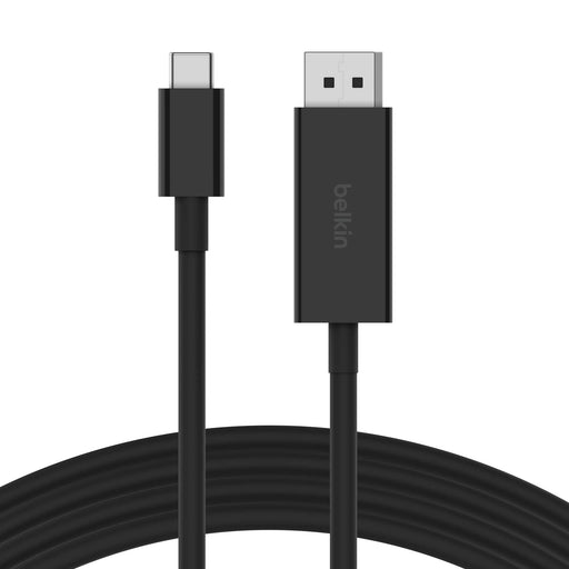 Belkin - USB-C to DisplayPort 1.4 Cable 6.6ft 8K60Hz or 4K144HZ - BLACK