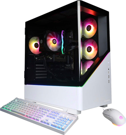 CyberPowerPC - Gaming Desktop - AMD Ryzen 7 9700X - AMD Radeon RX 9060 XT 8GB - 16GB DDR5 - 2TB PCIe 4.0 SSD - White