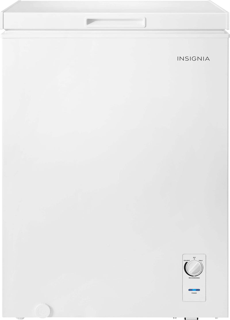 Insignia - 5.1 Cu. Ft. Manual Defrost Garage-Ready Chest Freezer - White