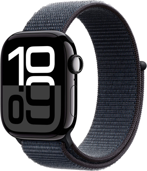 Apple Watch Series 10 (GPS) 42mm Aluminum Case with Ink Sport Loop - Jet Black - (2024)