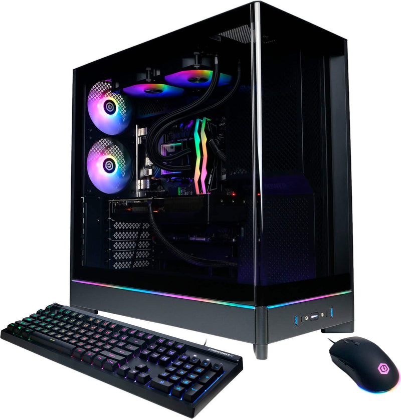CyberPowerPC - Gaming Desktop - Intel Core i7-14700F - NVIDIA GeForce RTX 5070 12GB - 32GB DDR5 - 2TB PCIe 4.0 SSD - Black