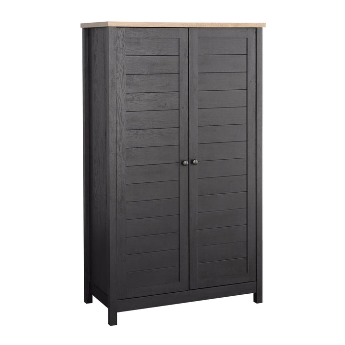 Sauder - 2-Door Storage Cabinet in Raven Oak - Raven Oak