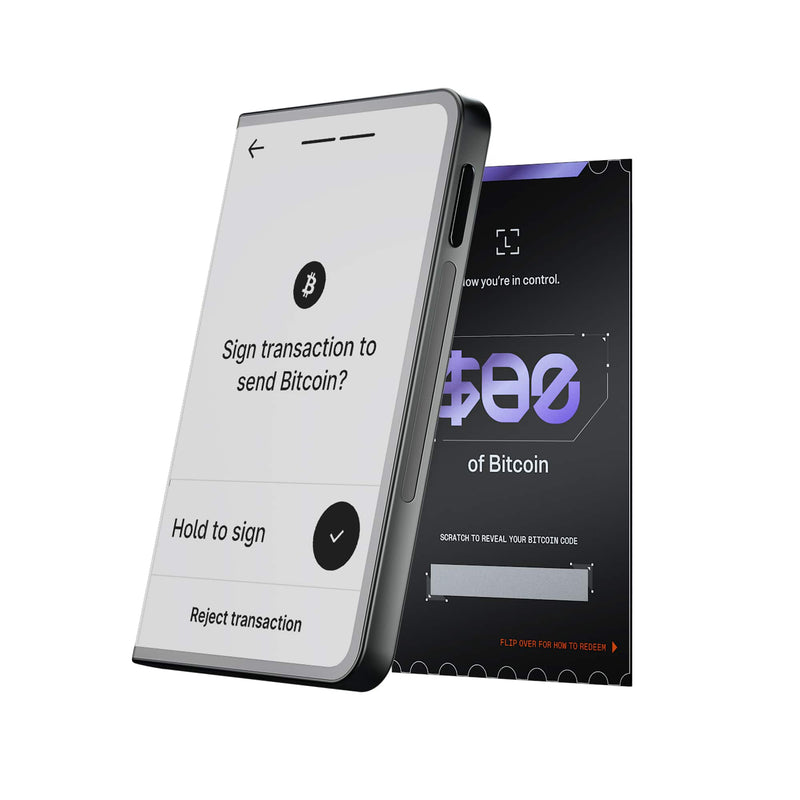 Ledger - Stax Crypto Hardware Wallet with Folio and Recovery Key - Curved E Ink Touch Screen - Bluetooth - Dark Gray