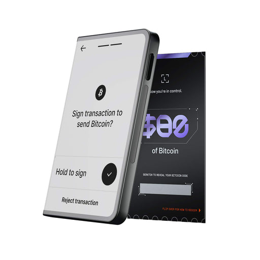 Ledger - Stax Crypto Hardware Wallet with Folio and Recovery Key - Curved E Ink Touch Screen - Bluetooth - Dark Gray