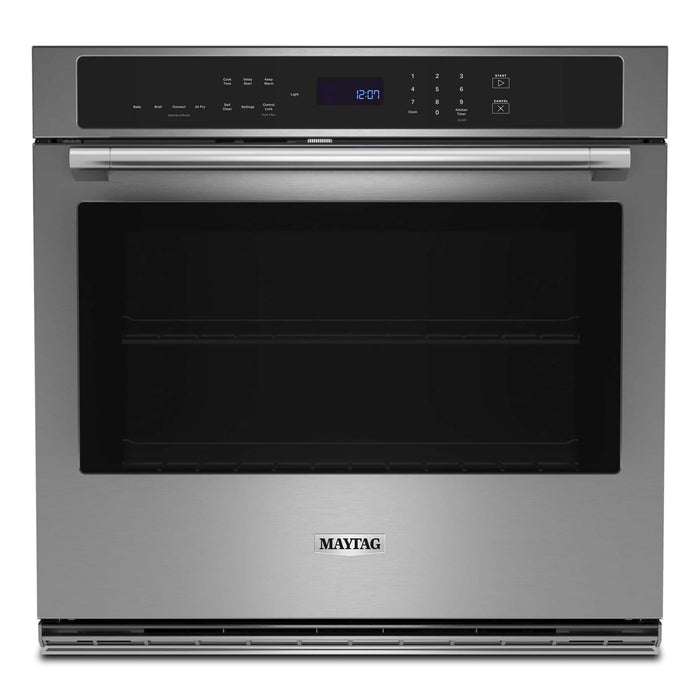 Maytag - 30" Built-In Single Electric Convection Wall Oven with Air Fry - Stainless Steel