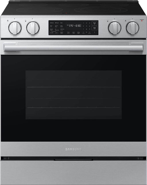 Samsung - 6.3 cu. ft. Bespoke Smart Slide-In Electric Range with No Preheat Air Fry Max and True Convection - Stainless Steel