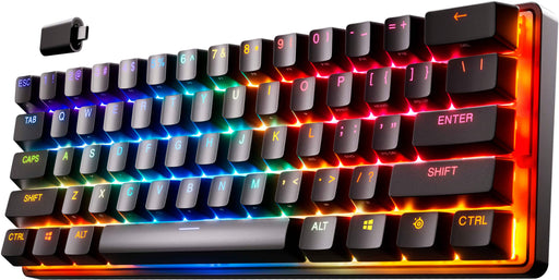 SteelSeries - Apex Pro Mini 60 V2 Wireless Mechanical OmniPoint Adjustable HyperMagnetic Gaming Keyboard with Rapid Tap - Black