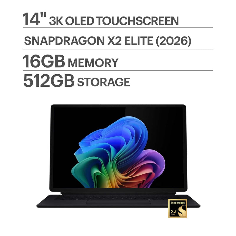 ASUS - ProArt PZ14 14" 3K OLED Touchscreen Laptop - Snapdragon X2 Elite (2026) - 16GB RAM - 512GB SSD - Copilot+ PC - Nano Black