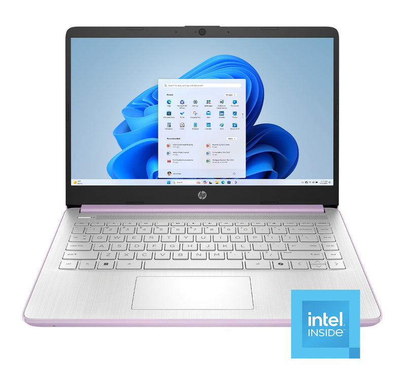 HP - 14" Laptop - Intel Processor N150 - 4GB Memory - 128GB UFS - Honey Lavender