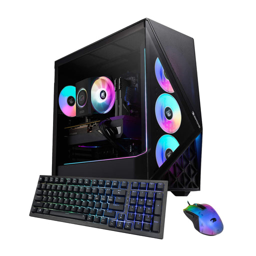 iBUYPOWER - Slate Gaming Desktop PC Intel Core Ultra 9 285 2025 NVIDIA GeForce RTX 5070 12GB 32GB DDR5 2TB SSD Storage - Black