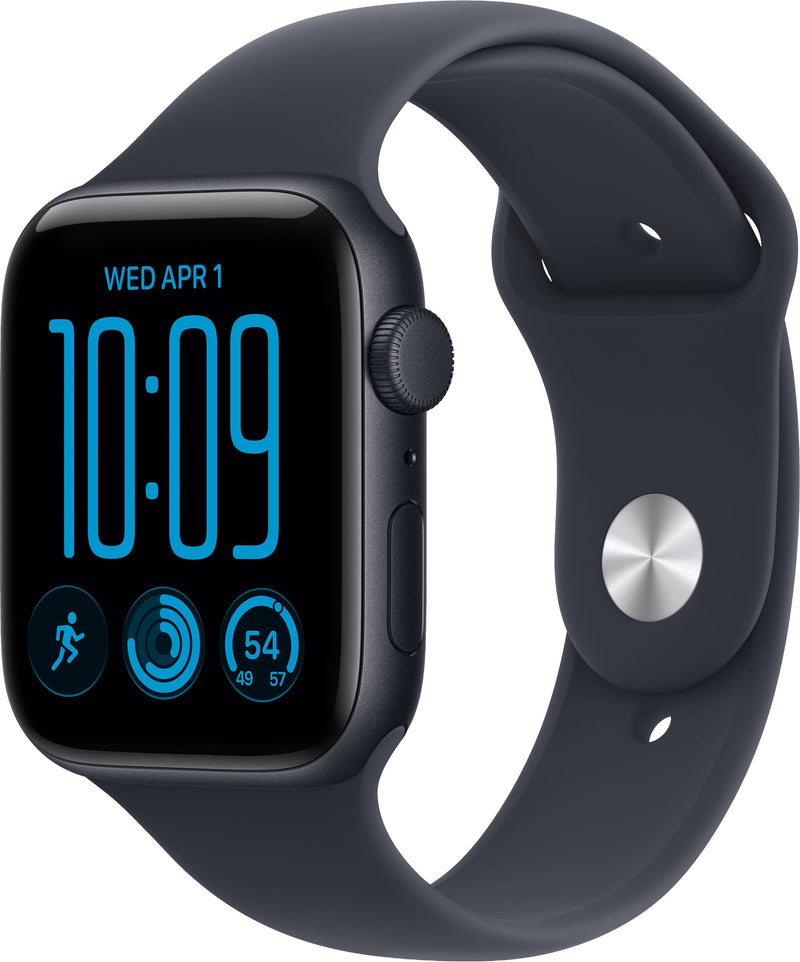 Apple Watch SE 3 GPS 44mm Midnight Aluminum Case with Navy Blue Sport Band - S/M - Midnight - (2026)