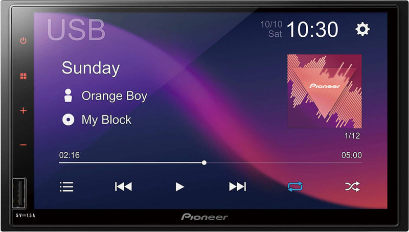 Pioneer - 7" Bluetooth Digital Media (DM) Receiver - Black