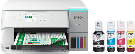 Epson - EcoTank ET-3930 Wireless All-in-One Color Supertank Inkjet Printer - White