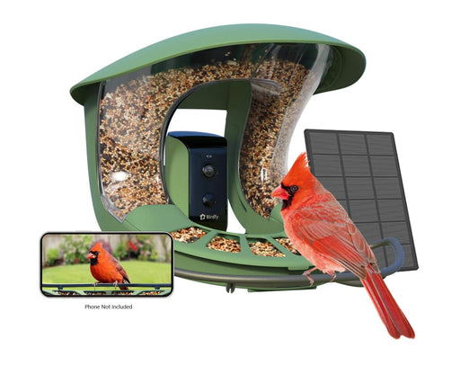 BIRDFY - 2 Smart Bird Feeder with Camera AI Bird Recognition Weatherproof Eco-Friendly Design - Green