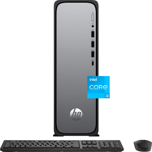 HP - OmniDesk Slim Desktop - Intel Core i3 - 8GB DDR5 Memory - 256GB SSD - Meteor Silver