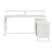 OSP Home Furnishings - ACE L Desk with Hutch Shelf - White