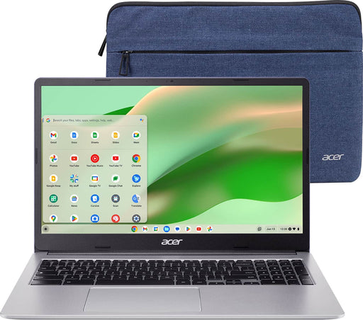 Acer - Chromebook 315 - 15.6" Full HD Laptop - Intel Celeron N4500 - 4GB LPDDR4X - 64GB eMMC - Protective Sleeve  - Silver