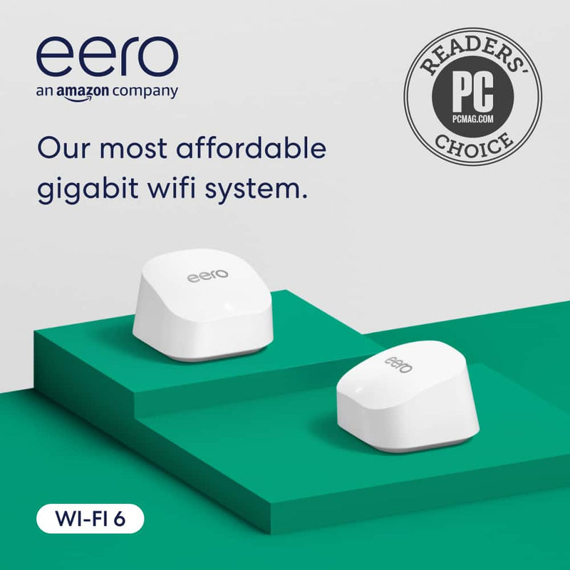 eero - 6+ Dual-band Mesh Wi-Fi 6 System (2-pack) - White