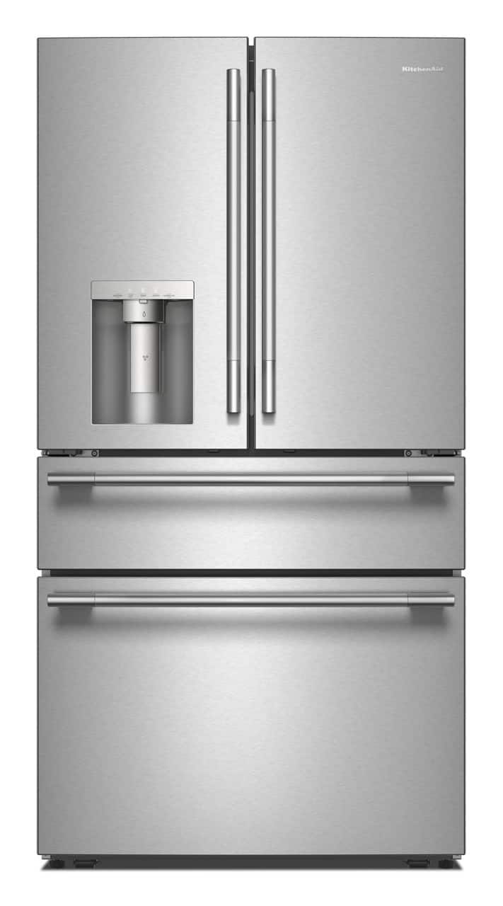 KitchenAid - 29 Cu. Ft. French Door Refrigerator with Exterior Water and Ice and FreshChill Refrigerated Drawer - Stainless Steel