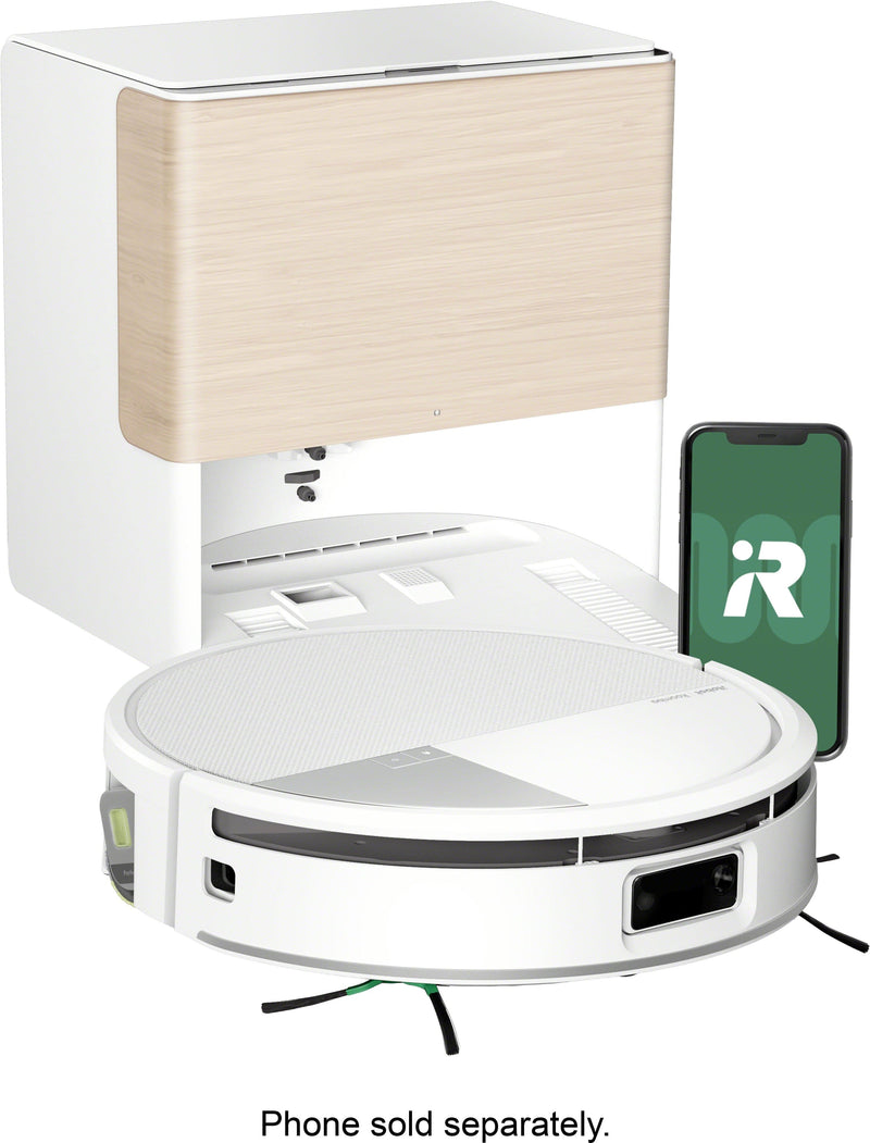 iRobot - Roomba 705 Combo Vac  Mop + AutoWash Dock - Self-Cleaning Roller Mop Retractable Mop Cover Self-Empties 75 Days - White