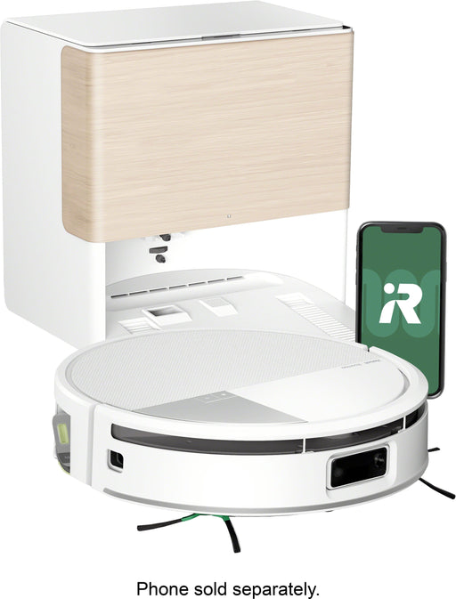 iRobot - Roomba 705 Combo Vac  Mop + AutoWash Dock - Self-Cleaning Roller Mop Retractable Mop Cover Self-Empties 75 Days - White