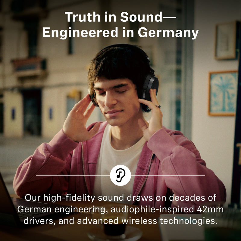 Sennheiser - MOMENTUM 5 Bluetooth Wireless Adaptive Noise-Canceling Over-The-Ear Headphones - Black