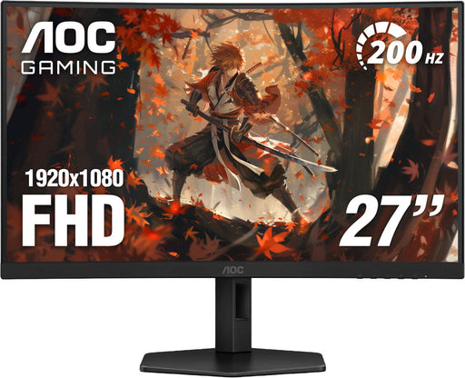 AOC - C27G4X 27" VA Curved Gaming Monitor FHD (1920x1080) 200Hz 0.5ms Freesync - Black