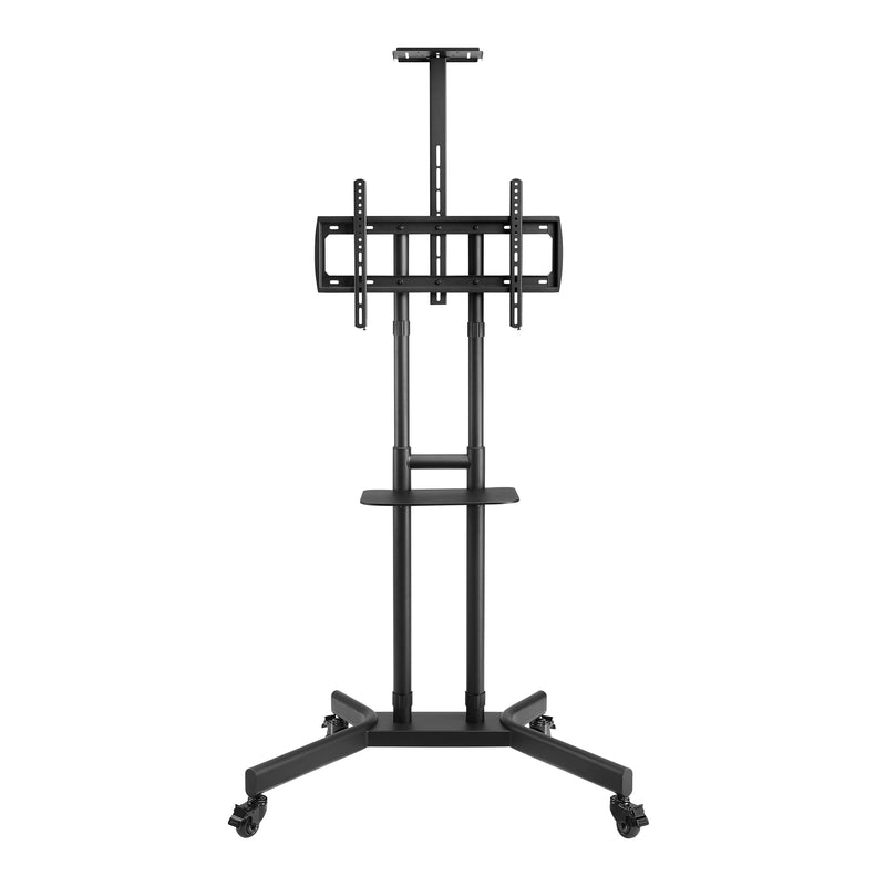 Insignia - Mobile TV Cart with Shelves for Most 32-90" TVs - Black