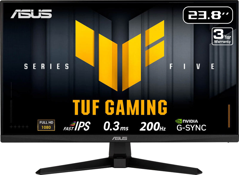 ASUS - TUF Gaming 24" FHD IPS 200Hz 0.3ms Gaming Monitor with G-SYNC/FreeSync Premium (DisplayPort HDMI) - Black